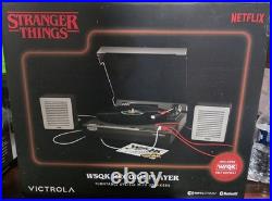 STRANGER THINGS Victrola WSQK Record Player With Speakers Bluetooth NEW OPEN BOX