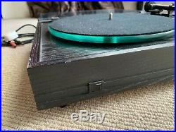 SYSTEMDEK IIX 8 black wood record player turntable MOTH arm and AT cartridge