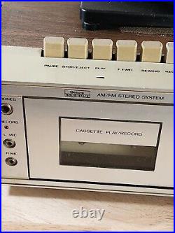 Sears Solid State AM/FM Radio Phonograph Tape Player Model 132.91823900 Works