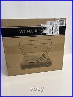 Seasonlife Turntable Record Player with Built-in Speakers, 33&45 RPM Speed