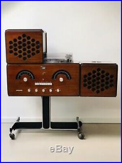 Serviced 60s Vintage Brionvega RR 126 FO ST Design Record Player Turntable Radio