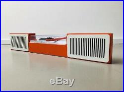 Serviced 70s Vintage Orange White Lenco 811 Switzerland Record Player Turntable