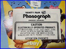 Shirt Tales 1981 Vanity Fair Record Player Phonograph Original Box Unused