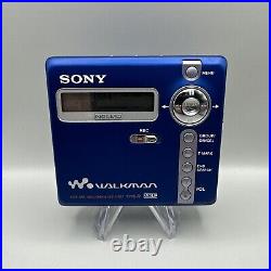 Sony Mini Disc Player/Recorder Net MD Walkman MZ-N707 Type R BLUE tested