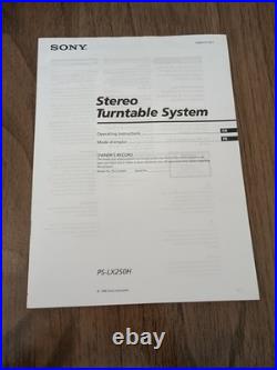 Sony PS-LX250H Stereo Full Automatic Turntable System LP Record Player Tested