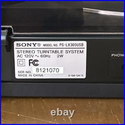 Sony PS-LX300USB Stereo Turntable System Record Player USB Works W Owners Manual