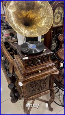Special Handmade Gramaphone record Player Phonograph Gramophone embroidered
