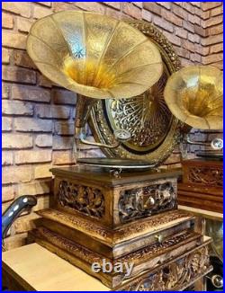 Special Handmade Gramaphone record Player Phonograph Gramophone gift