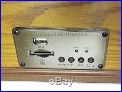 Steepletone Norwich Light Wood Retro 3 Speed Record Player, Radio, Usb Playback