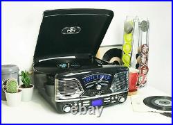 Steepletone Roxy 4 Music System Vinyl Turntable Record Player/CD USB and Radio