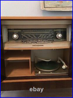 Stunning Deco Danish Modern Loewe Opta Record Player Stereo ConsoleWORKSESTATE