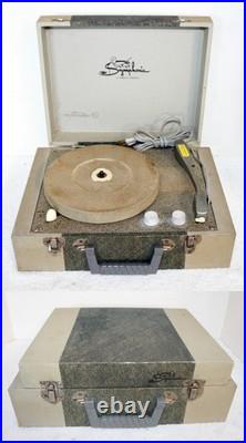 Symphonic 1017 or 1013 Tube Suitcase Record Player Phonograph Runs no Sound