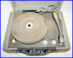 Symphonic 1017 or 1013 Tube Suitcase Record Player Phonograph Runs no Sound