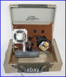 Symphonic 1017 or 1013 Tube Suitcase Record Player Phonograph Runs no Sound