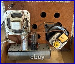 Symphonic 1017 or 1013 Tube Suitcase Record Player Phonograph Runs no Sound