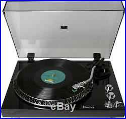 TechPlay TCP4530 BLK Record Player Turntable 33 45 RPM Belt Drive RCA Out NEW