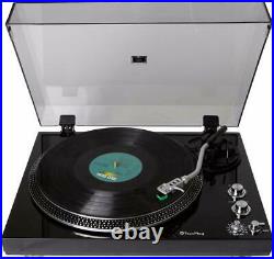 TechPlay TCP4530 Record Player Turntable 33 45 RPM Belt Drive RCA Out Black NEW