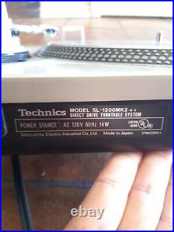 Technics SL-1200MK2 Turntable Quartz Direct Drive Record Player Numark Cartridge