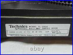 Technics SL 2000 Turntable Record Player DIRECT DRIVE Tested Needs Stylus