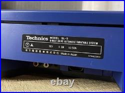 Technics SL-5 Record Player Direct Drive Automatic Turntable System Blue Rare