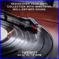 The Quincy 6-In-1 Bluetooth Record Player & Multimedia Center with Built-In Spea The Quincy 6-In-1 Bluetooth Record Player & Multimedia Center with Built-In Spea