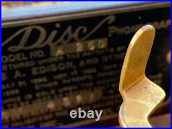 Thomas Edison A250 Antique Disc Phonograph Record Player AS IS PARTS REPAIR Thomas Edison A250 Antique Disc Phonograph Record Player AS IS PARTS REPAIR
