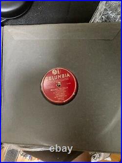 Thorens Excelda Phonograph Gramophone Portable Record Player With Record book