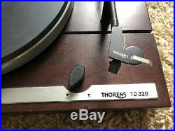 Thorens TD 320 turntable record player + Grado Black Cartridge stylus