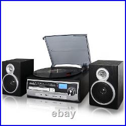 Trexonic 3-Speed Turntable Stereo System Record CD Player w FM Bluetooth AUX USB Trexonic 3-Speed Turntable Stereo System Record CD Player w FM Bluetooth AUX USB