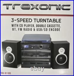 Trexonic 3-Speed Turntable TRX-811BS Bluetooth Vinyl Player & Speakers Video Trexonic 3-Speed Turntable TRX-811BS Bluetooth Vinyl Player & Speakers Video