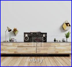Trexonic 811BS 3-Speed Turntable Dual Cassette CD Record Player with USB AUX SD