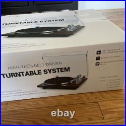 Turn-Table Record Player HQ-KZ006 High-Tech Belt-Driven Turntable System New