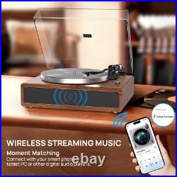 Turntable Record Player with Built-in Speakers, Vinyl Record Player Support Turntable Record Player with Built-in Speakers, Vinyl Record Player Support