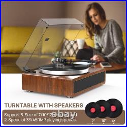 Turntable Record Player with Built-in Speakers, Vinyl Record Player Support Turntable Record Player with Built-in Speakers, Vinyl Record Player Support