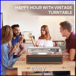 Turntable Record Player with Built-in Speakers, Vinyl Record Player Support Turntable Record Player with Built-in Speakers, Vinyl Record Player Support