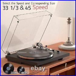 Turntables Belt-Drive Record Player with Wireless Output Connectivity, Vinyl Turntables Belt-Drive Record Player with Wireless Output Connectivity, Vinyl