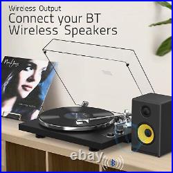 Turntables Belt-Drive Record Player with Wireless Output Connectivity, Vinyl Turntables Belt-Drive Record Player with Wireless Output Connectivity, Vinyl