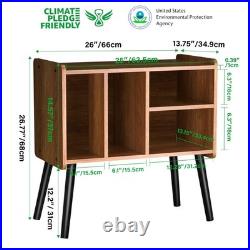 UODERS Record Player Table, Mid-Century Record Player Stand Vinyl Storage Hold
