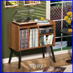 UODERS Record Player Table, Mid-Century Record Player Stand Vinyl Storage Hold