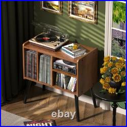 UODERS Record Player Table, Mid-Century Record Player Stand Vinyl Storage Hold