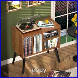 UODERS Record Player Table, Mid-Century Record Player Stand Vinyl Storage Hold