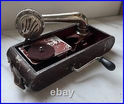 USSR mini GRAMOPHONE PHONOGRAPH Record Player small 1940