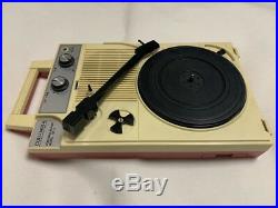 Used! Columbia GP-3 Red Portable Record Player Battery Drive AC100V withBox