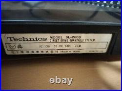 Used Technics SL-2000 Direct Drive Turntable Record Player Stereo Vintage