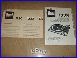 VINTAGE 1970s United Audio Dual 1228 Turntable Record Player + Manuals Top CLEAN