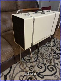 VINTAGE GENERAL ELECTRIC STEREOPHONIC TRIMLINE300 RECORD PLAYER WithCART WORKS