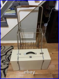 VINTAGE GENERAL ELECTRIC STEREOPHONIC TRIMLINE300 RECORD PLAYER WithCART WORKS