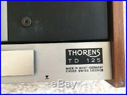 VINTAGE Thorens TD 125 Belt Drive Record Player