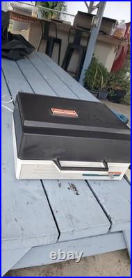 VTG 1960's Orange General Electric Automatic Portable Record Player V638H Works