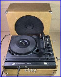 VTG Audiotronics 535V 33/45/78 RPM Portable Record Player withSpeaker WORKS GOOD